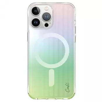 UNIQ Coehl Linear Case for iPhone 15 Pro 6,1 inch with Magnetic Charging, Opal/Iridescent