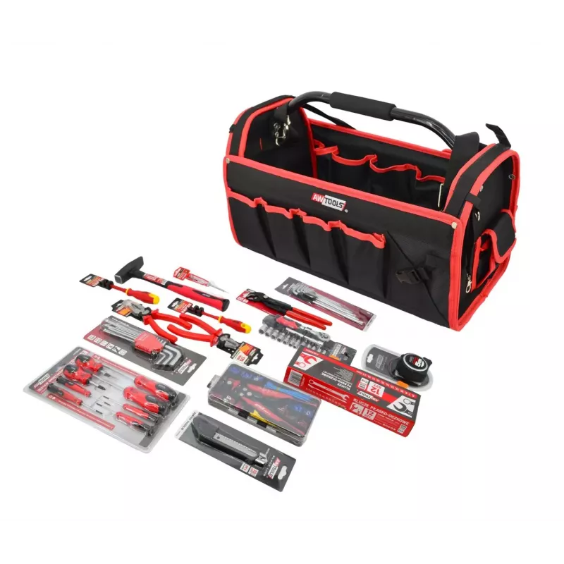 AWTOOLS MAXI Master Tool Set 120-osaline universaalne käsitööriistade komplekt kroomvanadiumterasest tööriistadega, puhutud vormiga kohver