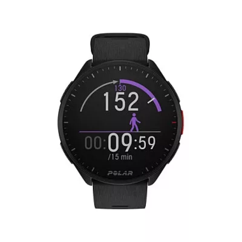 Polar Pacer GPS jooksukell - Night Black - S/L rihm - 1.2 inch MIP-ekraan - 32MB - Bluetooth