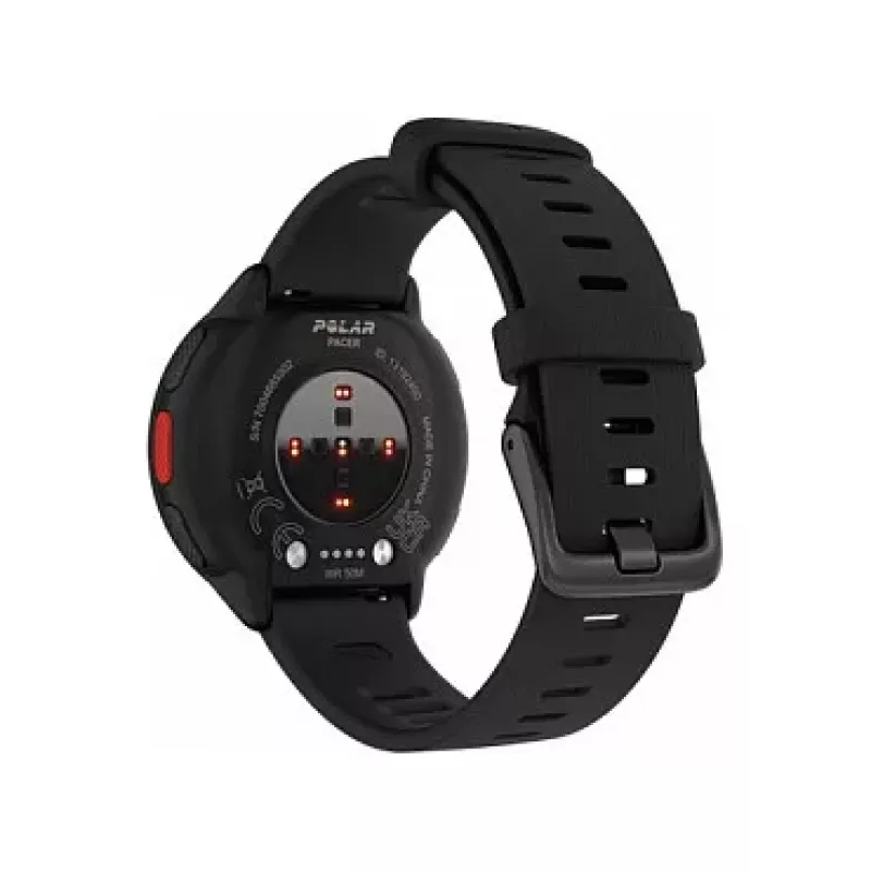 Polar Pacer GPS jooksukell - Night Black - S/L rihm - 1.2 inch MIP-ekraan - 32MB - Bluetooth