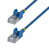 StarTech.com 0.5m (1.6ft) Cat6a Ultra Slim Snagless RJ-45 UTP Patch Cable - Blue