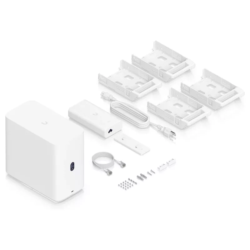 Ubiquiti UNAS-4-W 4-kohaline NAS-server, valge, 4GB RAM, 2.5GbE, 10GbE