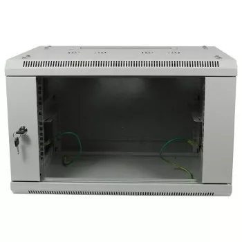 ALLNET 19 inch seinakapp 9U 1-osaline sügavus 450mm helehall lamepakend SMA seeria