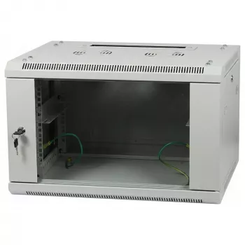 ALLNET 19 inch seinakapp 15U üheosaline sügavus 600mm helehall lamepakend SMA seeria