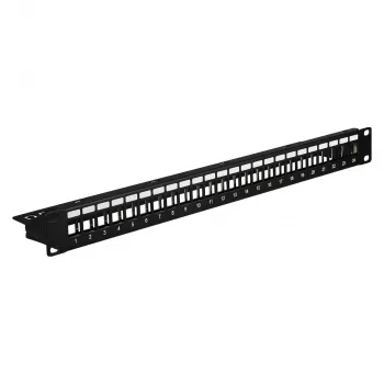 EFB Jaotuspanee 19 inch 1U 24-porti varjestatud Cat.6A must RAL9005