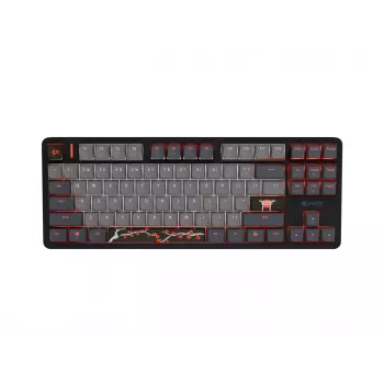 Fury Kanabo K6 Gaming Keyboard, US Layout, RGB Backlighting, Magnetic Wrist Rest, Black/Grey