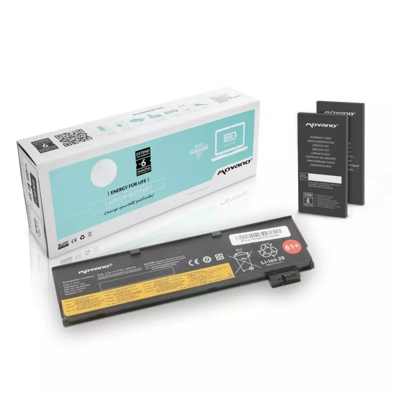 MITSU Movano Aku Lenovo ThinkPad T570 jaoks (10.8V, 4400 mAh, 47 Wh)