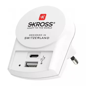 SKROSS Pro+ USB AC30PD World Travel Adapter with 30W USB-C PD and USB-A