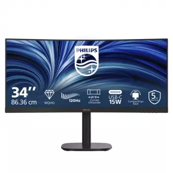 Philips 34B2N3500C 34-tolline kumer VA LCD monitor UWQHD 3440x1440 120Hz 1500R DisplayHDR 400 USB-C 65W