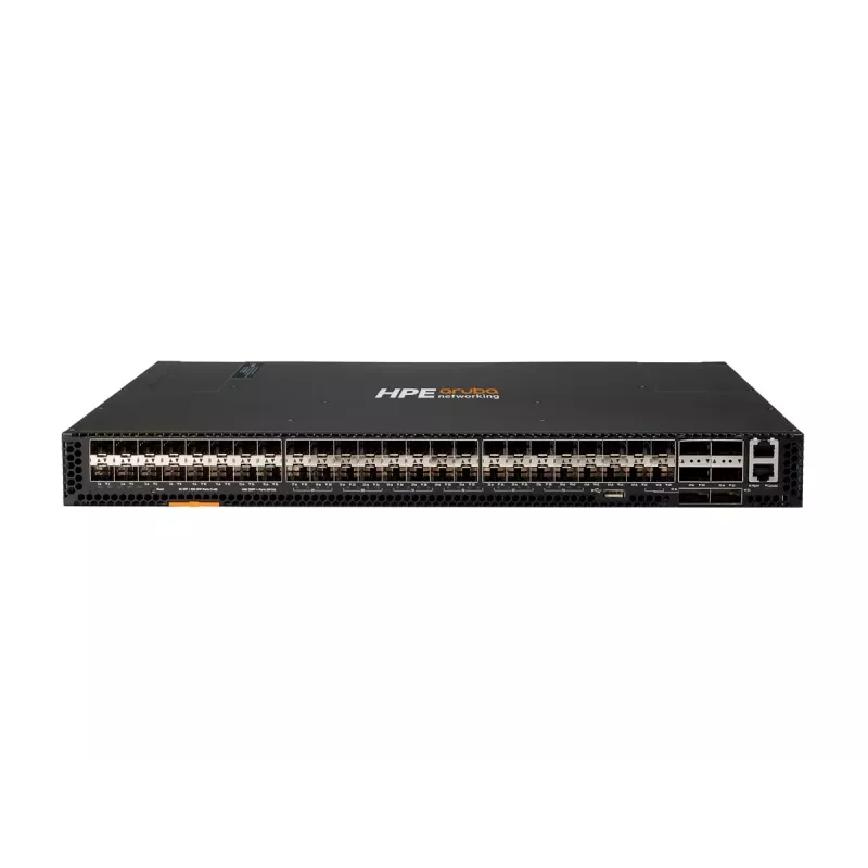 HPE Aruba 8320 48-Port 10GbE SFP+ ja 6-Port 40GbE QSFP+ hallatav Layer 3 lüliti 2x 400W toiteploki, 5x ventilaatori, riiulikomplekti ja TAA vastavusega