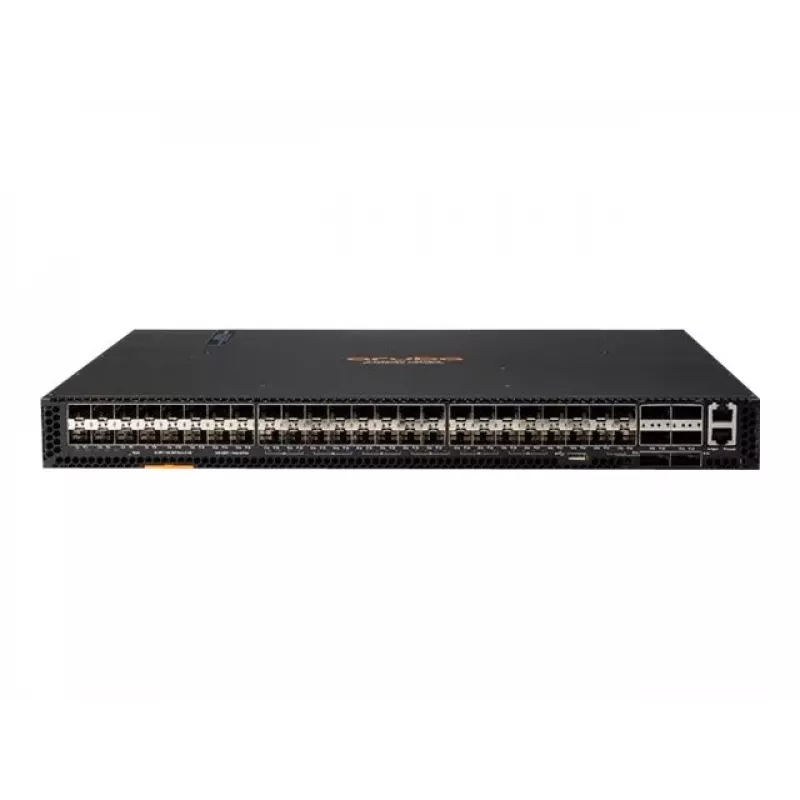 HPE Aruba 8320 48-Port 10GbE SFP+ ja 6-Port 40GbE QSFP+ hallatav Layer 3 lüliti 2x 400W toiteploki, 5x ventilaatori, riiulikomplekti ja TAA vastavusega