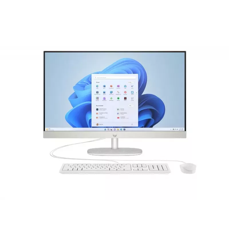 HP All-in-One 27-cr0004nc, AMD Ryzen 7 7730U, 32 GB RAM, 1 TB SSD, 27 inch Full HD IPS, Windows 11 Home, White (taastatud toode)