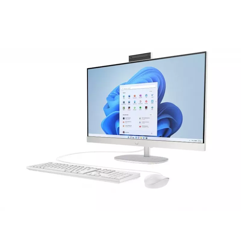 HP All-in-One 27-cr0004nc, AMD Ryzen 7 7730U, 32 GB RAM, 1 TB SSD, 27 inch Full HD IPS, Windows 11 Home, White (taastatud toode)