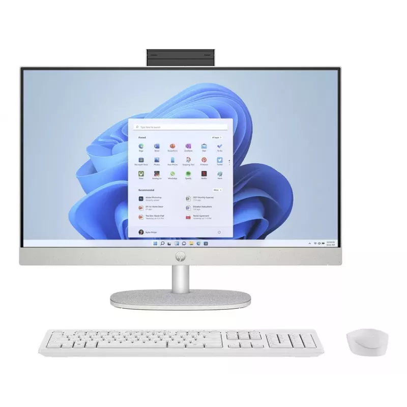 HP All-in-One 24-cr0061nf, AMD Ryzen 7 7730U, 16GB RAM, 1TB SSD, 23.8 inch Full HD IPS, Windows 11 Home, Valge