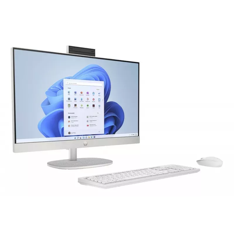 HP All-in-One 24-cr0061nf, AMD Ryzen 7 7730U, 16GB RAM, 1TB SSD, 23.8 inch Full HD IPS, Windows 11 Home, Valge