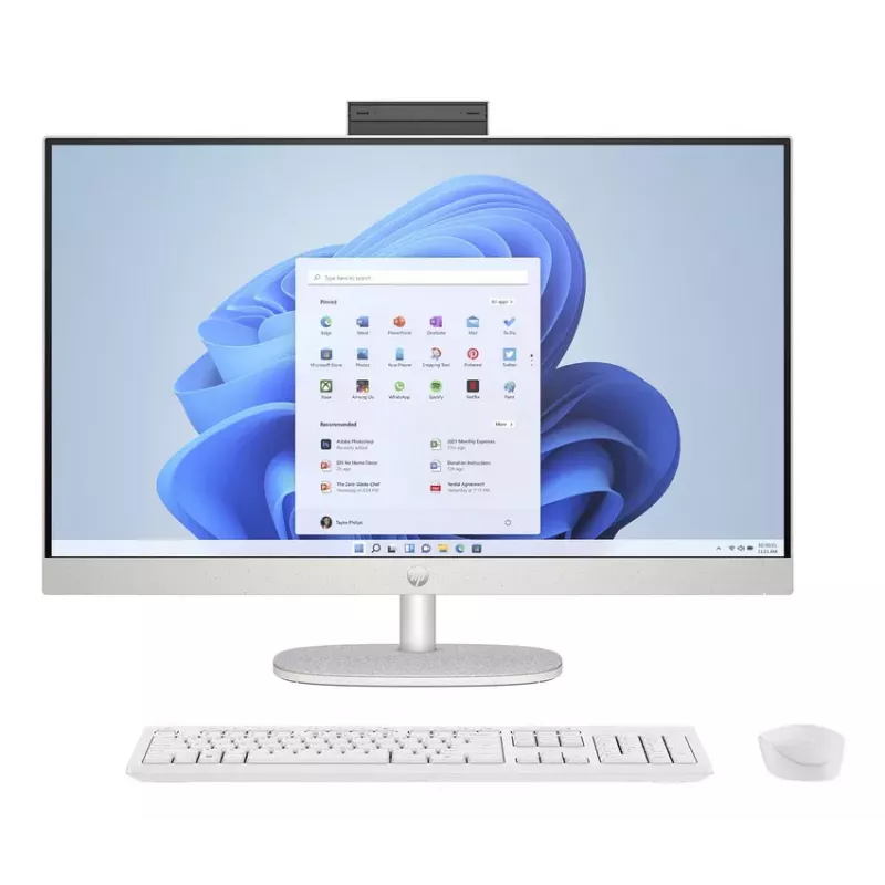 HP All-in-One 27-cr0045nf lauaarvuti, AMD Ryzen 7 7730U, 16 GB RAM, 512 GB SSD, 27-tolline Full HD IPS-ekraan, Windows 11 Home, valge (taastatud toode)