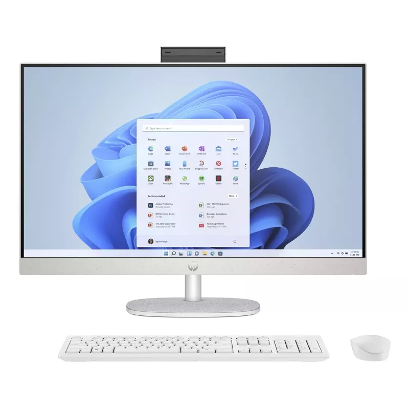 HP All-in-One 27-cr0045nf lauaarvuti, AMD Ryzen 7 7730U, 16 GB RAM, 512 GB SSD, 27-tolline Full HD IPS-ekraan, Windows 11 Home, valge (taastatud toode)