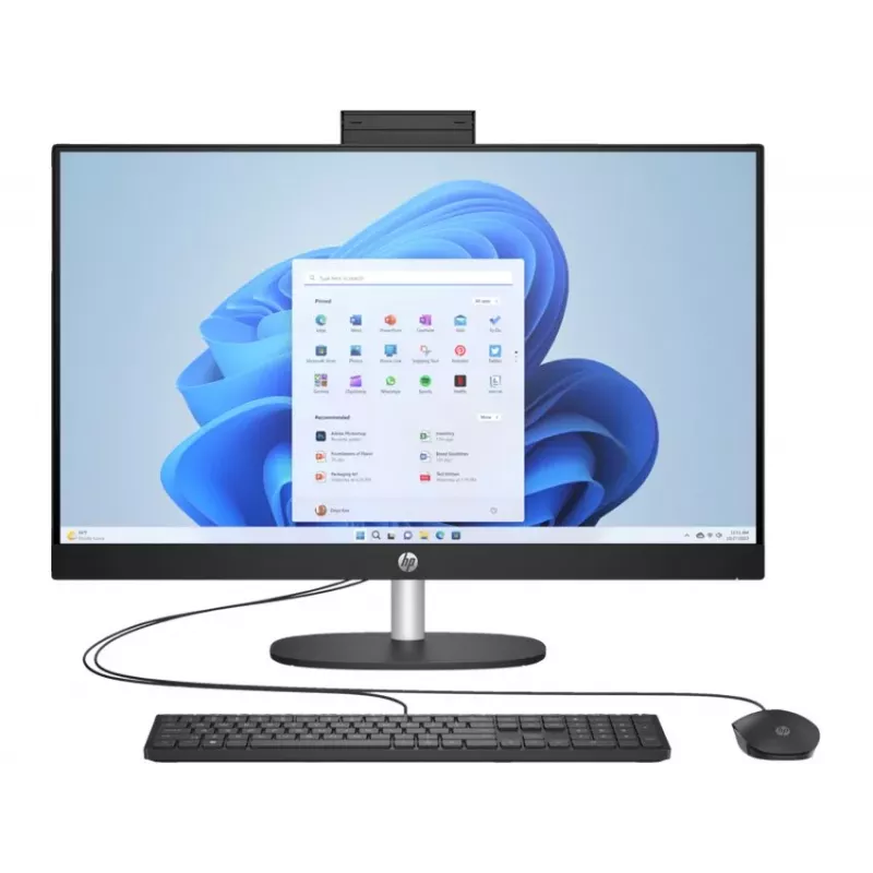 HP All-in-One 27-cr0038na, 27 inch Full HD IPS, AMD Ryzen 5, 16GB RAM, 1TB SSD, Windows 11 Home, Natural Silver (taastatud toode)