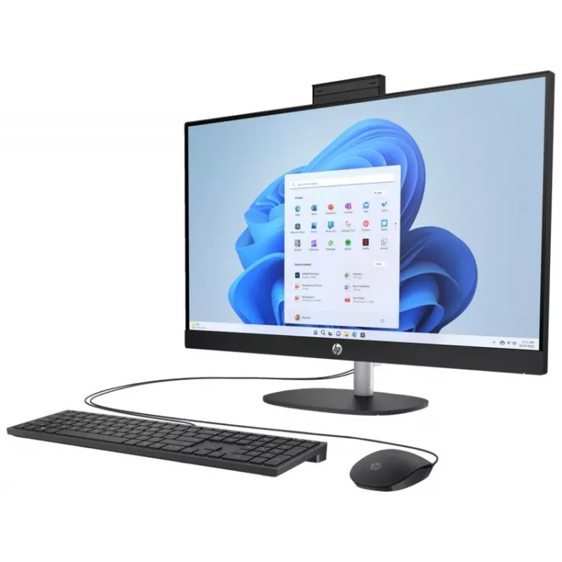 HP All-in-One 27-cr0038na, 27 inch Full HD IPS, AMD Ryzen 5, 16GB RAM, 1TB SSD, Windows 11 Home, Natural Silver (taastatud toode)