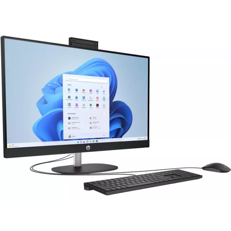 HP All-in-One 27-cr0038na, 27 inch Full HD IPS, AMD Ryzen 5, 16GB RAM, 1TB SSD, Windows 11 Home, Natural Silver (taastatud toode)