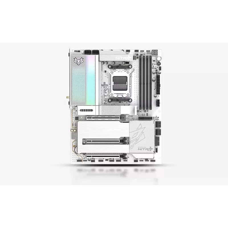 SAPPHIRE NITRO+ X870EA PHANTOMLINK P.E Mainboard, AMD X870E, Socket AM5, DDR5, Wi-Fi 7, Valge/Must