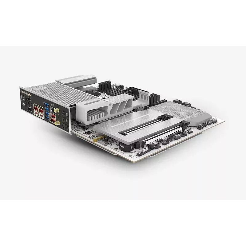 SAPPHIRE NITRO+ X870EA PHANTOMLINK P.E Mainboard, AMD X870E, Socket AM5, DDR5, Wi-Fi 7, Valge/Must