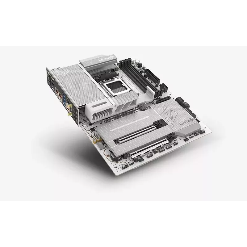 SAPPHIRE NITRO+ X870EA PHANTOMLINK P.E Mainboard, AMD X870E, Socket AM5, DDR5, Wi-Fi 7, Valge/Must