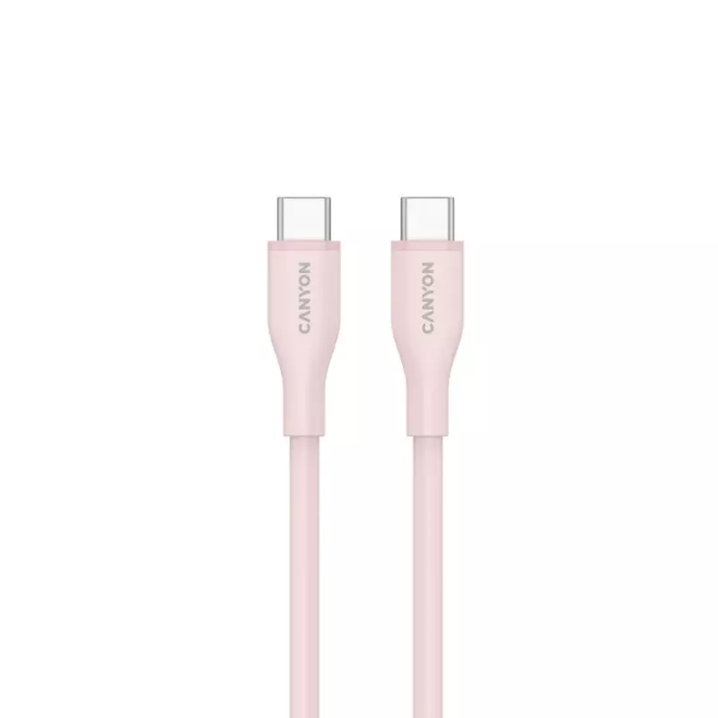 CANYON USB-C to USB-C kaabel 60W 1m Silicone Pink Sand