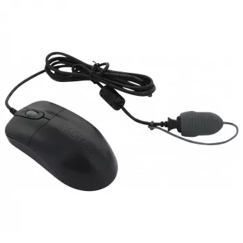 Seal Shield Silver Storm Wired Optical Mouse, 3 Buttons, USB, Black, 800 DPI, IP68 Waterproof, Dishwasher Safe