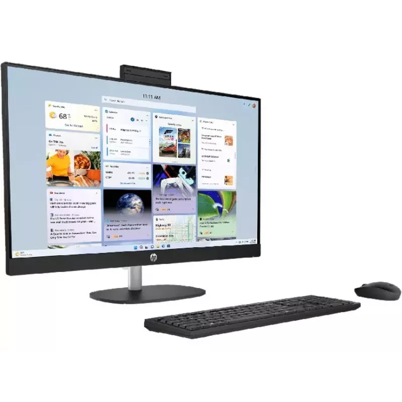HP All-in-One 27-cr1003ne Intel Core Ultra 7 155U 32GB DDR5 RAM 512GB SSD 27 inch Full HD Touchscreen Windows 11 Home (taastatud toode)