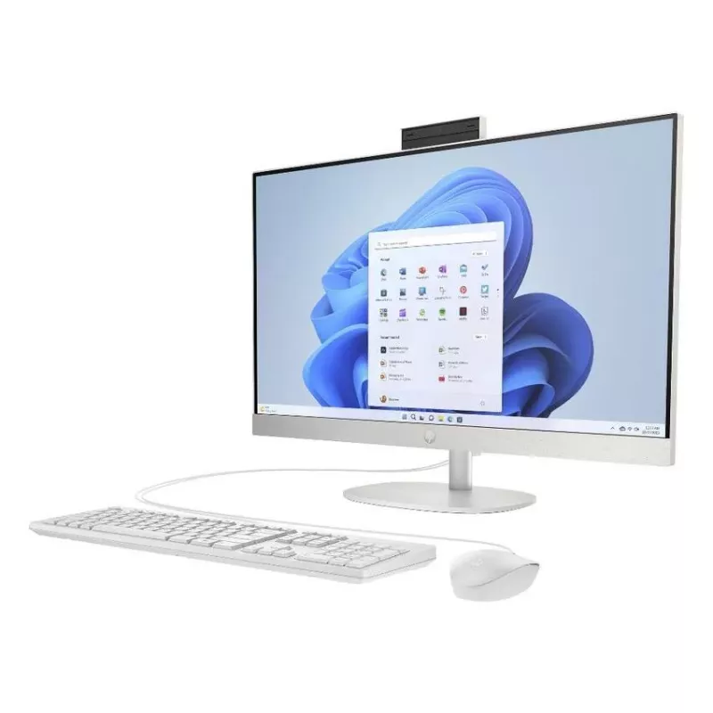 HP All-in-One 27-cr0046na lauaarvuti, 27 inch FHD IPS, Intel Core i5-1334U, 8GB RAM, 512GB SSD, Windows 11 Home, valge