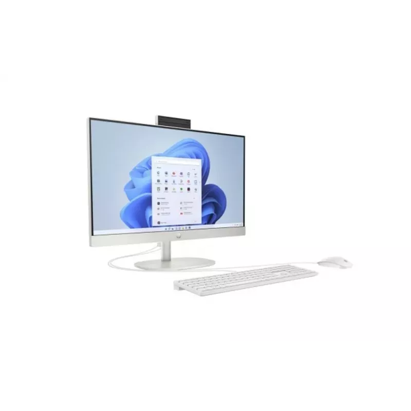 HP All-in-One 24-cr0046na lauaarvuti, Intel Core i5-1334U, 8 GB RAM, 512 GB SSD, 23,8 inch Full HD IPS-ekraan, Windows 11 Home, valge