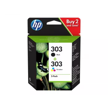 HP 303 Must/Tri-Color originaalne tindikassett 2-pakk
