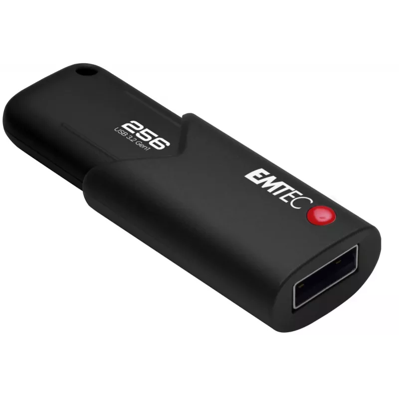Emtec USB 3.2 Click Secure B120 256GB USB Flash Drive Black