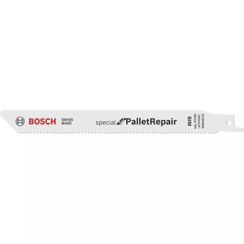 BOSCH S 725 VFR Saeketas pöördsaele kaubaaluste parandamiseks, bimetall, 190 mm, 100 tk pakk