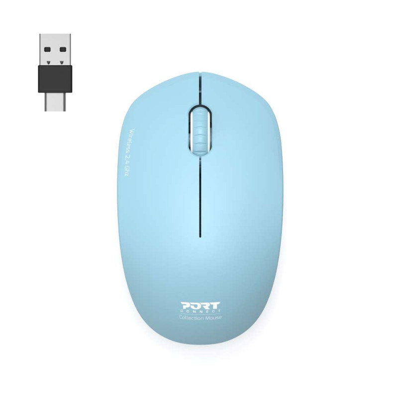 PORT CONNECT Mouse Collection II Wireless 2.4 GHz Pastel Blue