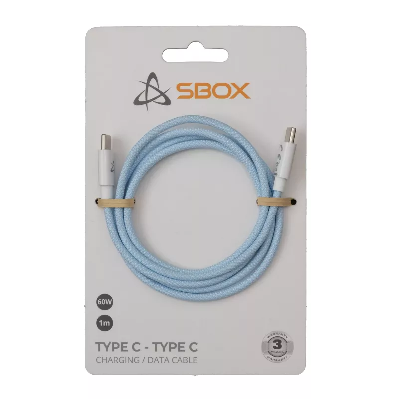 SBOX USB-C to USB-C kaabel 1m Sinine - Laadimine ja andmesünkroonimine