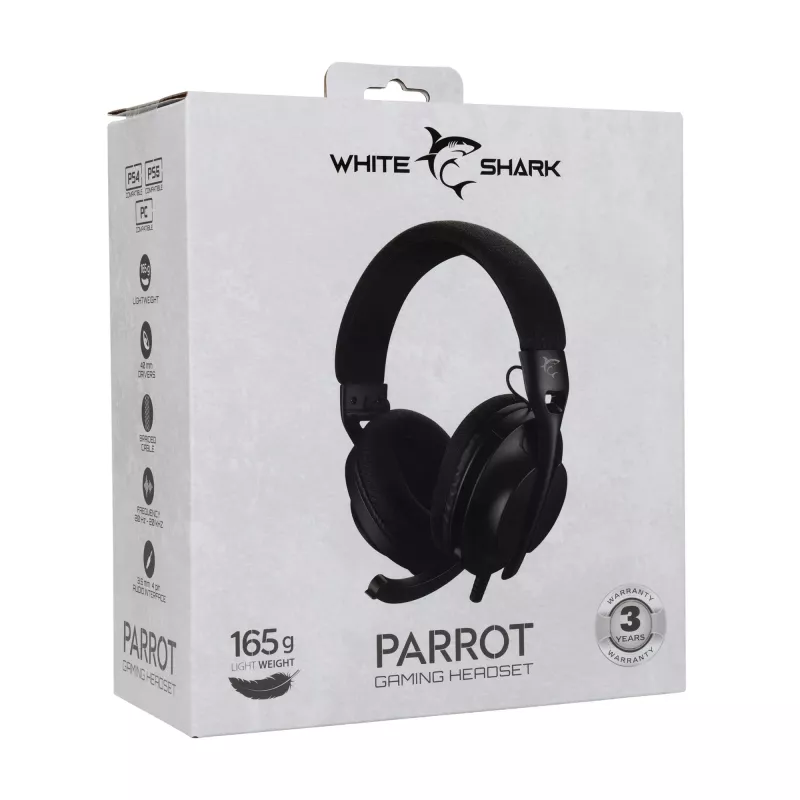 White Shark PARROT GH-2440 Must Mängukõrvaklapid