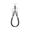 SBOX LANYARD BLACK USB-C to USB-C kaabel 1,5 m must