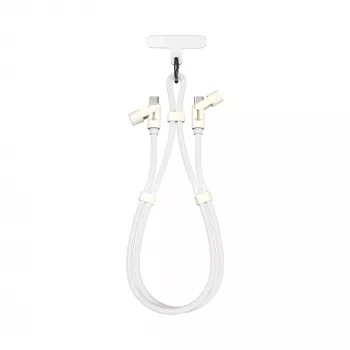 SBOX Lanyard White USB-C to USB-C kaabel 1,5 m valge