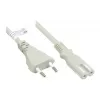 GoodConnections Euro toitekaabel Europistik Type C (sirge) – C7/Euro 8 pistikupesa (sirge), hall, 0,75 mm², 5 m, Good Connections® (P0370-GR050)