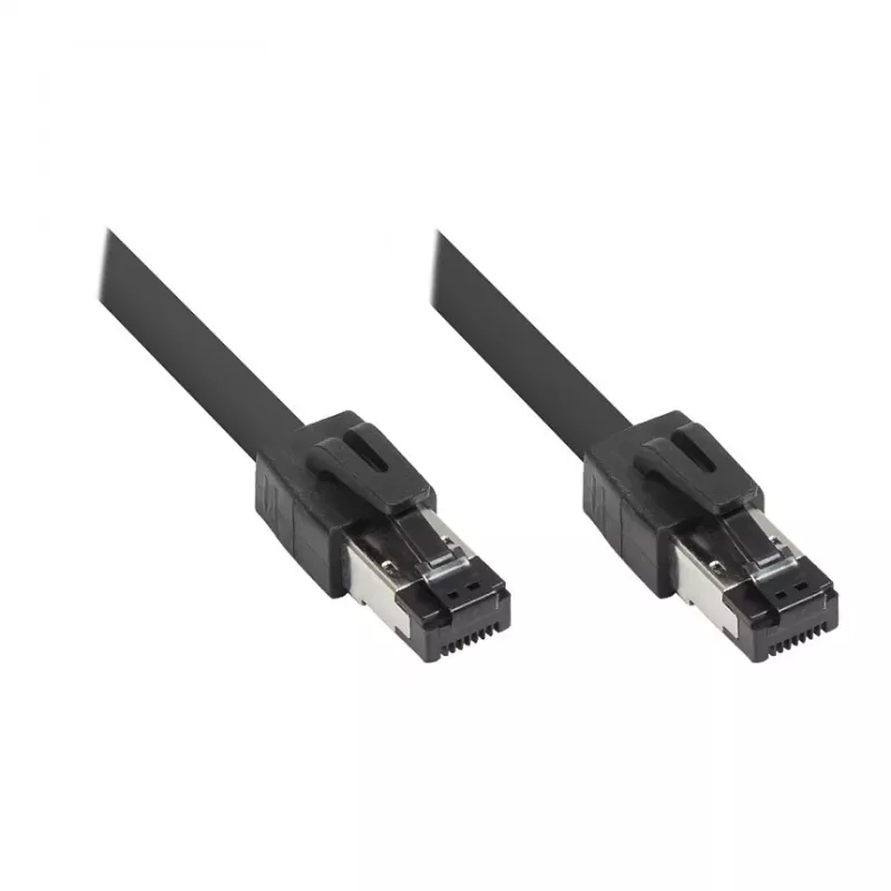 GoodConnections RNS® Cat.8.1 S/FTP Patch Cable, 0.5m, Black, LSZH, 40Gbit/s, 2000MHz