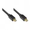 GoodConnections Mini DisplayPort 1.2 kaabel, isane-isane, kullatud, must, 1 m