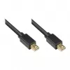 GoodConnections Mini DisplayPort 1.1 kaabel, isane-isane, kullatud, must, 5 m