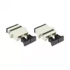 GoodConnections SC/UPC Duplekskiudoptiline adapter, OM2 Multimood, keraamiline puks, plastkorpus, äärikuga, hall (LW-K207)