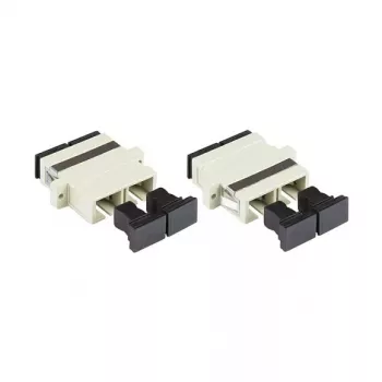 GoodConnections SC/UPC Duplekskiudoptiline adapter, OM2 Multimood, keraamiline puks, plastkorpus, äärikuga, hall (LW-K207)