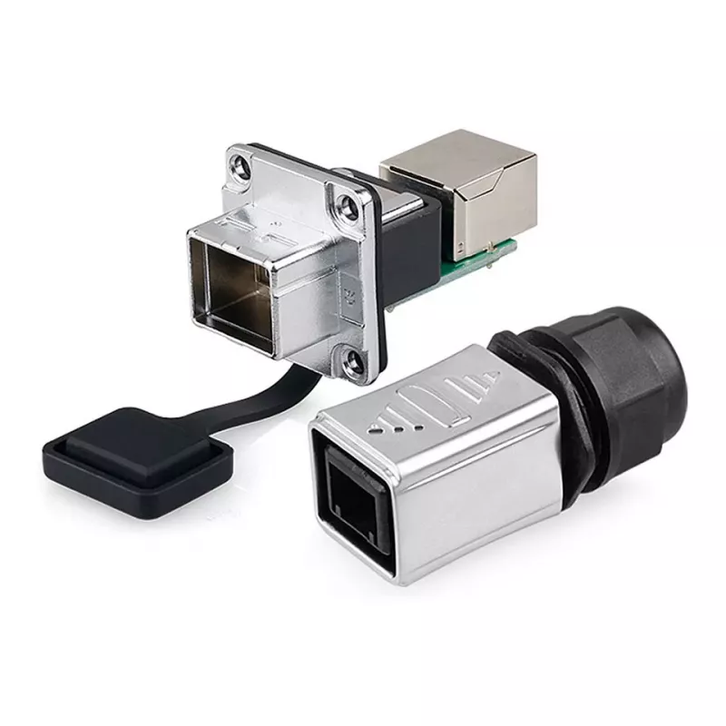 GoodConnections Industrial Connector S6 - Täitmata pistik, RJ45 avaga, metall, Good Connections®