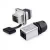 GoodConnections Industrial Connector S6 - Täitmata pistik, RJ45 avaga, metall, Good Connections®