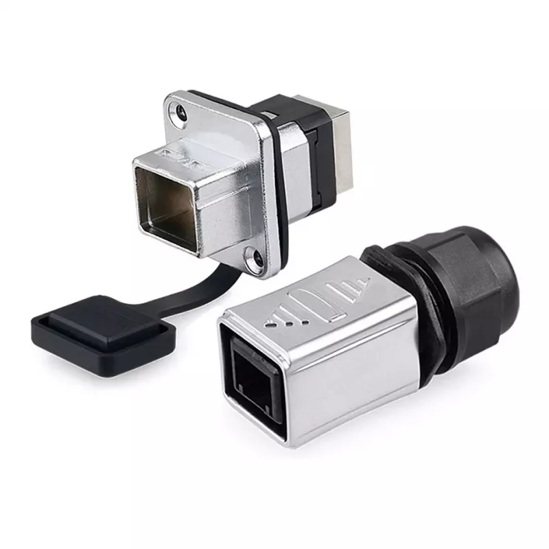 GoodConnections Industrial Connector S6 - Täitmata pistik, RJ45 avaga, metall, Good Connections®