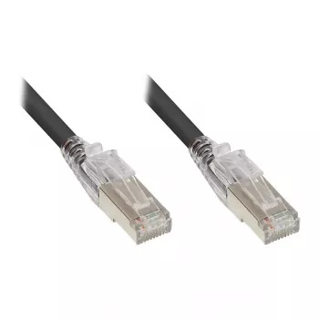 Good Connections RNS® Paigalduskaabel riivi kaitse ja lukustusega, Cat. 6A, S/FTP, PiMF, Halogeenivaba (LSZH), 500MHz, Must, 0,5m
